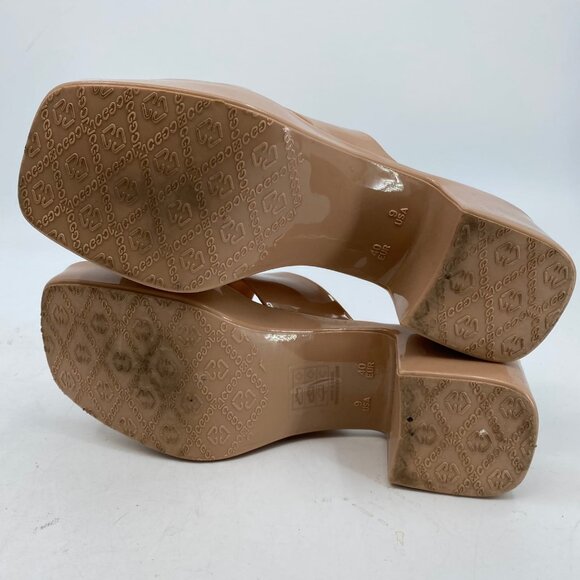 Jeffrey Campbell Tan Rubber Block Heel Sandals | Size 9 - Picture 3 of 11